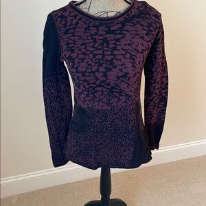 Purple Patterned Women's Top
